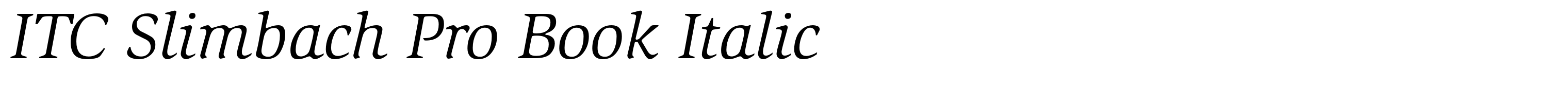 ITC Slimbach Pro Book Italic
